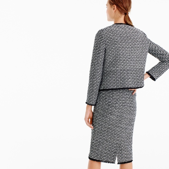 J.Crew Zip Jacket in Fringe Tweed - Picture 2 of 5